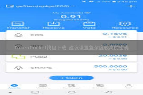 TokenPocket钱包下载  建议设置复杂度较高的密码