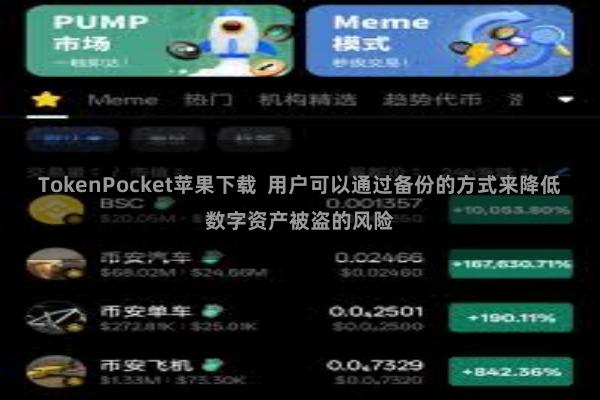 TokenPocket苹果下载  用户可以通过备份的方式来降低数字资产被盗的风险
